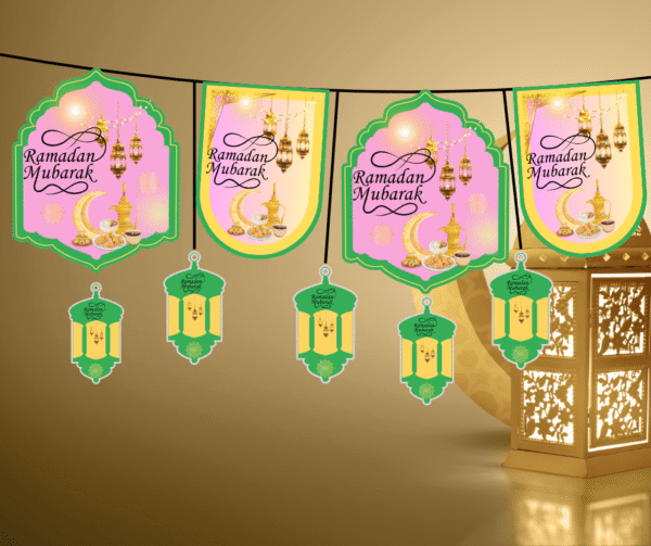 ramadan bunting printable – ramadan kareem hanging decor & gift