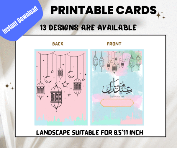 eid mubarak | eid greeting card | printable eid cards