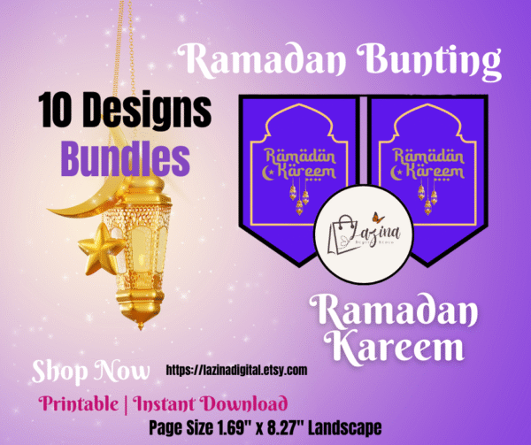 ramadan kareem printable hanging flags – 10 bunting designs for ramadan decor