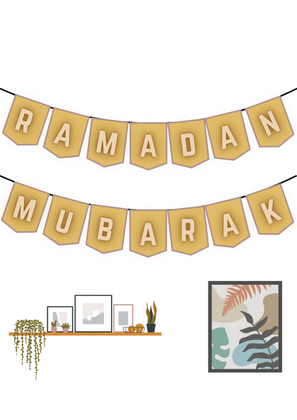 printable ramadan hanging – arabic alphabet & ramadan kareem wall decor
