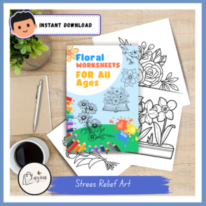 floral coloring pages – 54 printable designs for stress relief & creativity