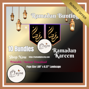 ramadan kareem printable hanging flags – 10 bunting designs for ramadan decor