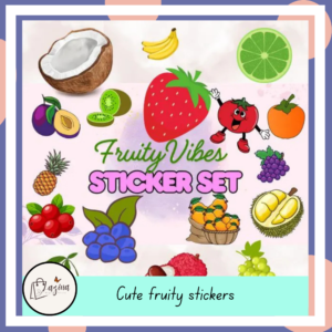 printable fruit stickers – 40+ cute colorful fruit labels for planners & crafts