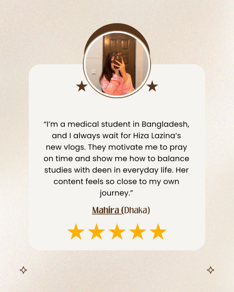 Testimonal for hiza laina