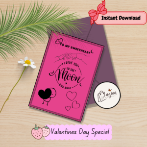 valentine’s day purple lily ecard | 5x7 printable love & appreciation card | digital download pdf png