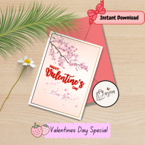 valentine’s day purple lily ecard | 5x7 printable love & appreciation card | digital download pdf png