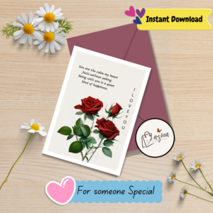 i love you printable digital ecard