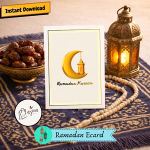 Ramadan Kareem Printable & Digital Ecard – Elegant Minimal Design