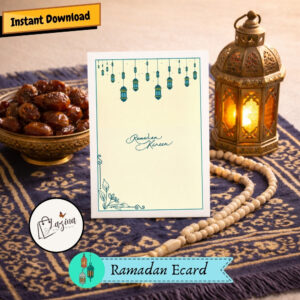 Aesthetic Ramadan printable ecard