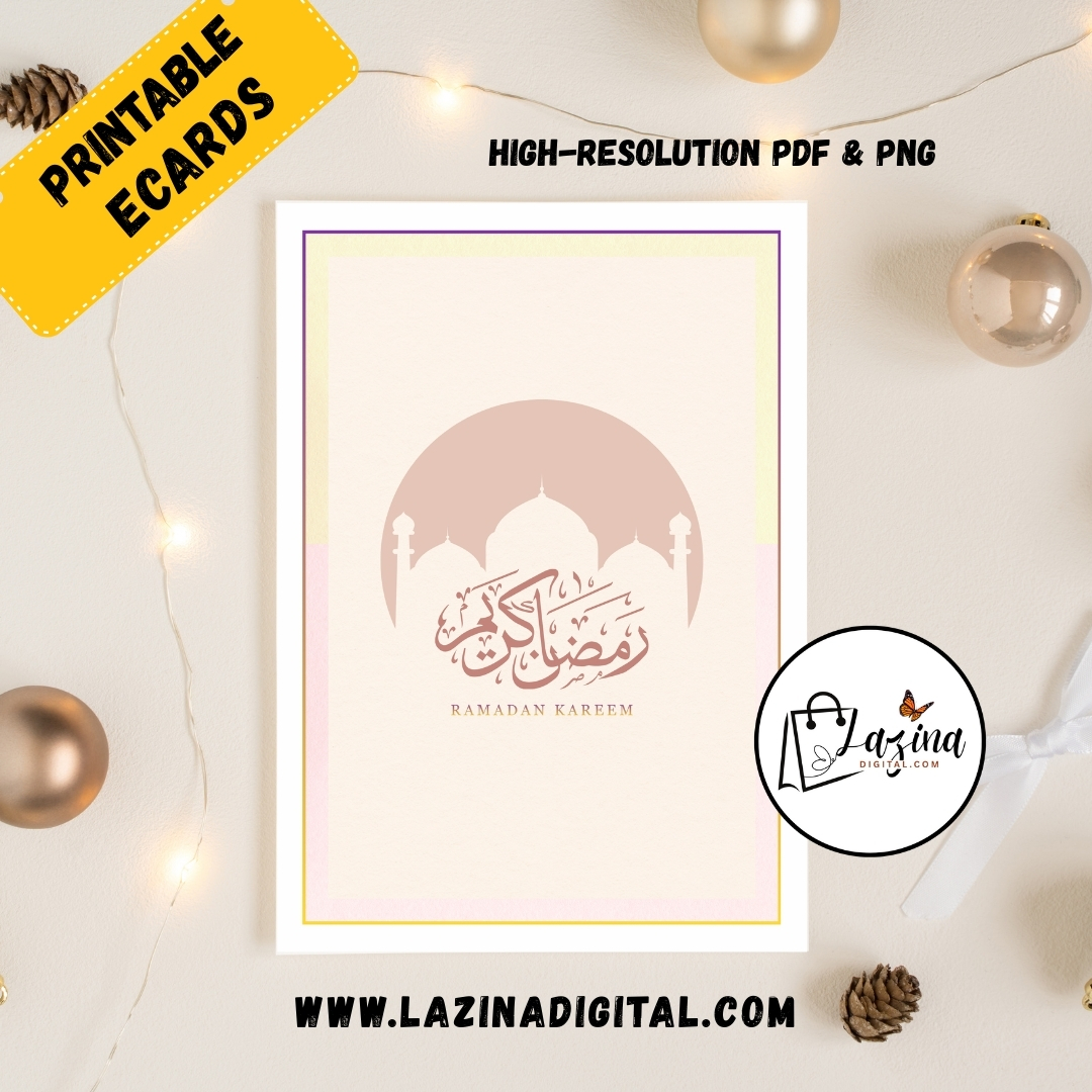 ramadan kareem printable & digital ecard – arabic & english design ramadan kareem printable & digital ecard – arabic & english design