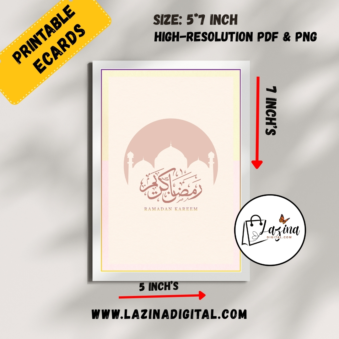 ramadan kareem printable & digital ecard – arabic & english design ramadan kareem printable & digital ecard – arabic & english design