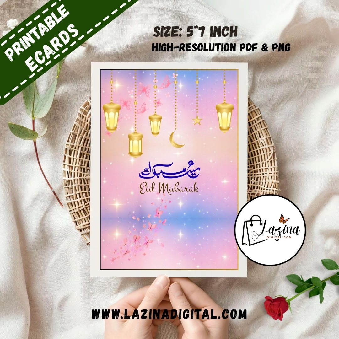 eid mubarak printable & digital ecard – urdu & english calligraphy design eid mubarak printable & digital ecard – urdu & english calligraphy design