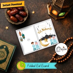 eid mubarak printable card | arabic calligraphy design (copy)