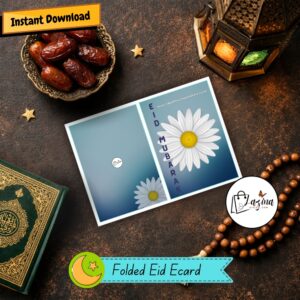 folded eid mubarak printable card | arabic calligraphy design (copy)