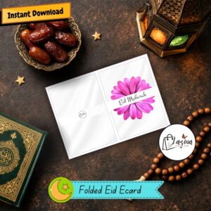 folded eid mubarak printable card | arabic calligraphy design (copy)