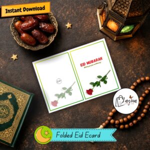 folded eid mubarak printable card | arabic calligraphy design (copy)