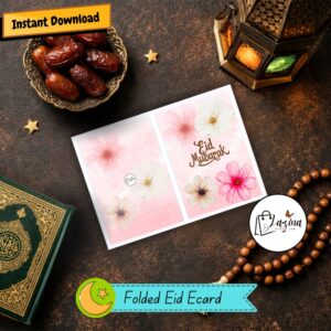 eid mubarak printable card | arabic calligraphy design (copy)