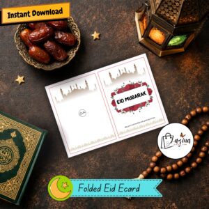 eid mubarak printable card | arabic calligraphy design (copy)