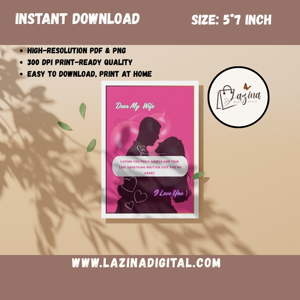 romantic couple printable card romantic couple printable card