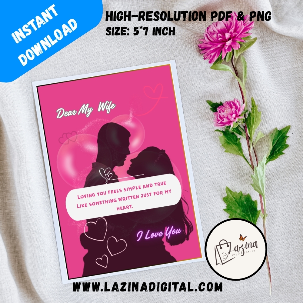 romantic couple printable card romantic couple printable card