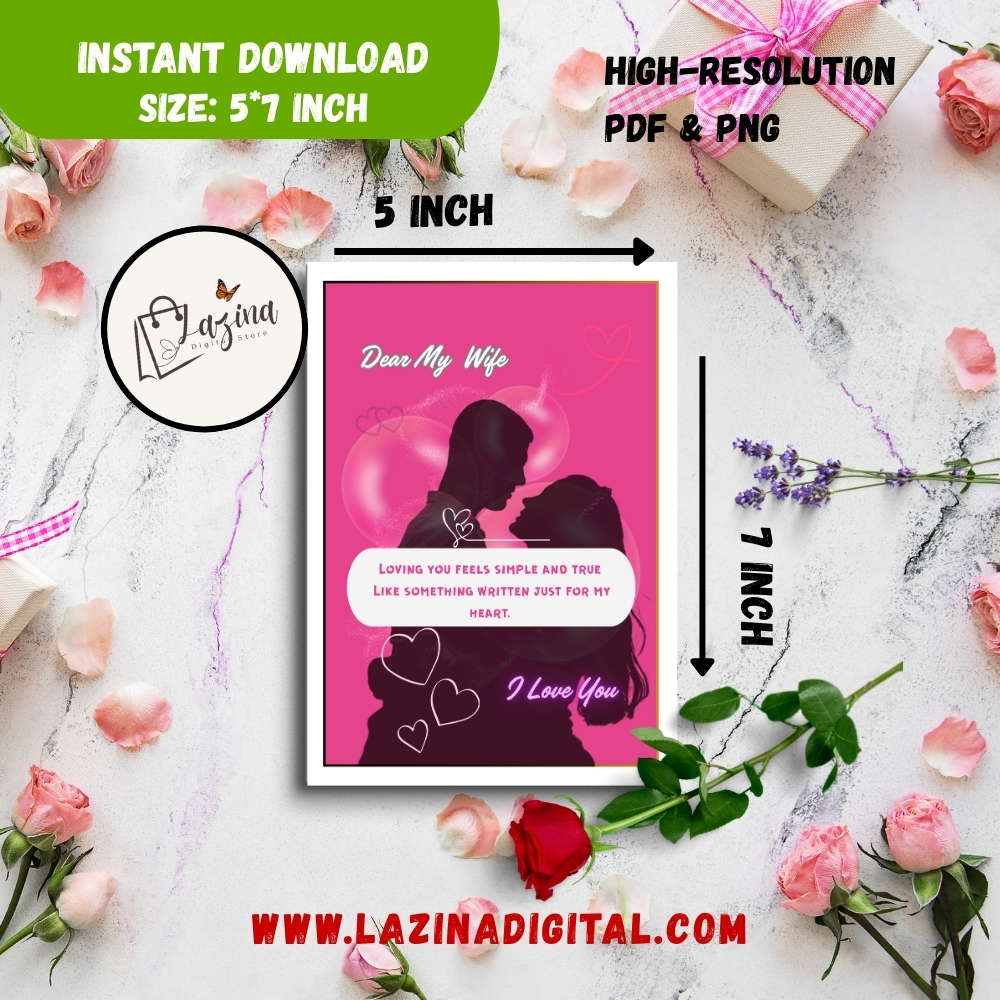 romantic couple printable card romantic couple printable card