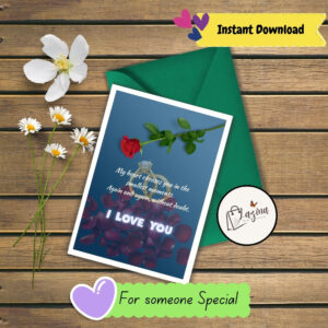 I Love You printable & digital romantic love ecard