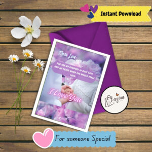 i love you printable ecard | digital romantic greeting card