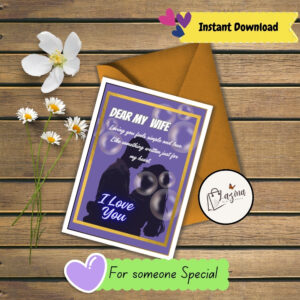 Romantic couple Digital ecard (Iris Purple)