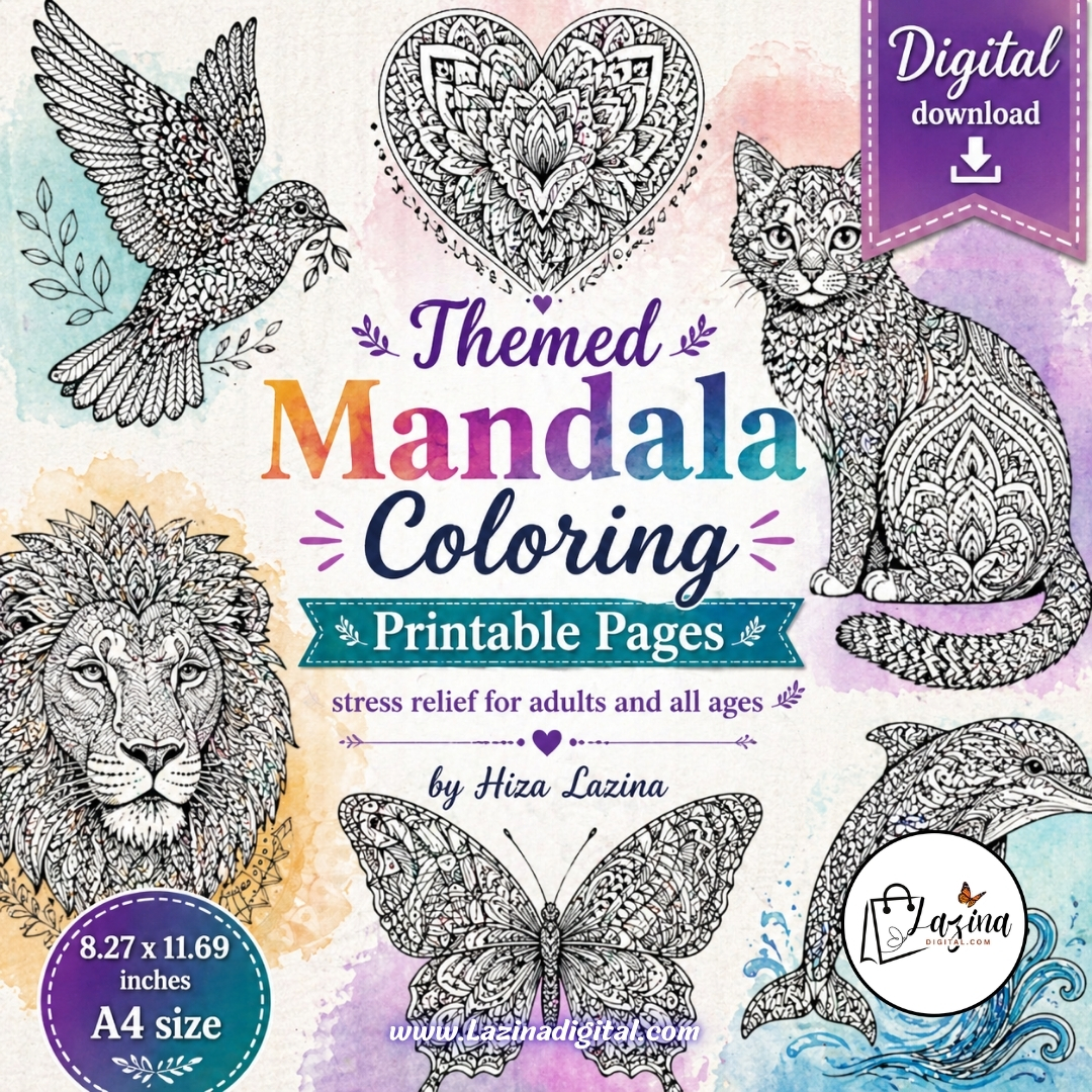 24 themed mandala coloring pages printable, a4 adult coloring book pdf, intricate mandala art, stress relief coloring sheets, digital download, instant download 24 themed mandala coloring pages printable, a4 adult coloring book pdf, intricate mandala art, stress relief coloring sheets, digital download, instant download