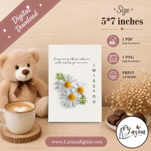 i miss you printable greeting card |printable e card | digital i miss you card (copy)