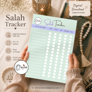 Salah Tracker & Prayer Journal | Daily Salah Log | Islamic Prayer Planner