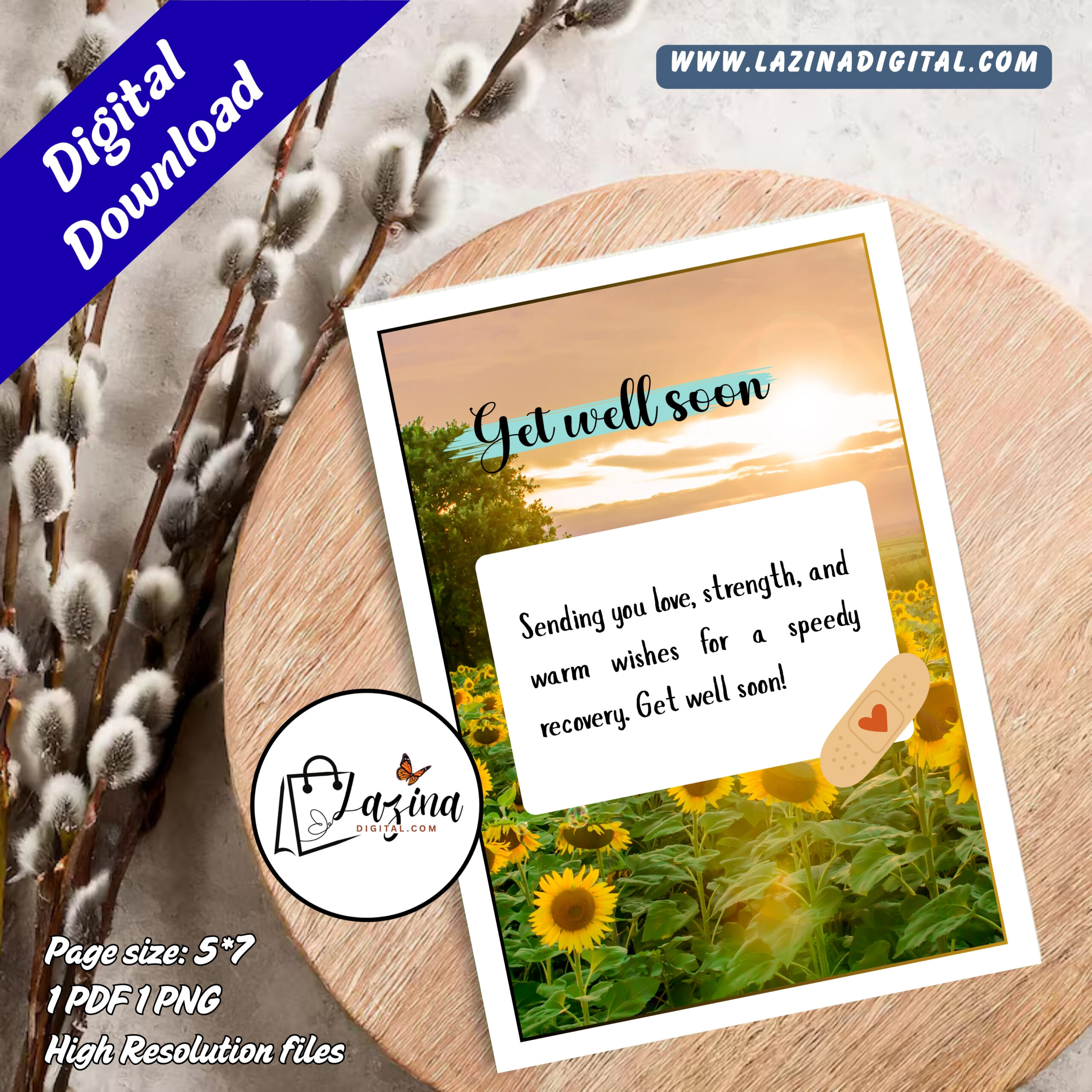 get well soon printable greeting card | elegant recovery wishes | instant digital download | pdf & png get well soon printable greeting card | elegant recovery wishes | instant digital download | pdf & png