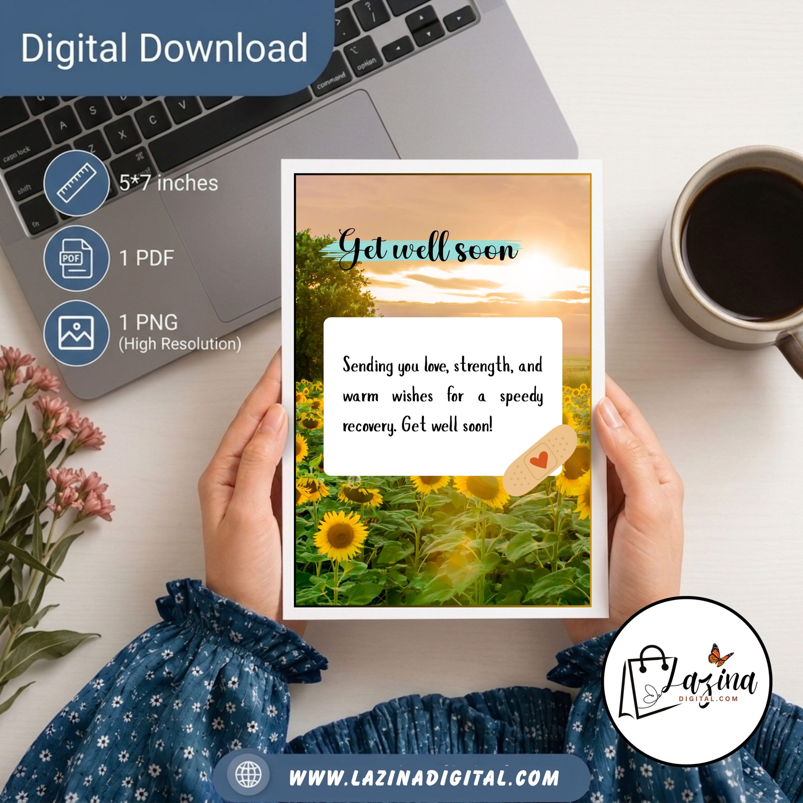 get well soon printable greeting card | elegant recovery wishes | instant digital download | pdf & png get well soon printable greeting card | elegant recovery wishes | instant digital download | pdf & png