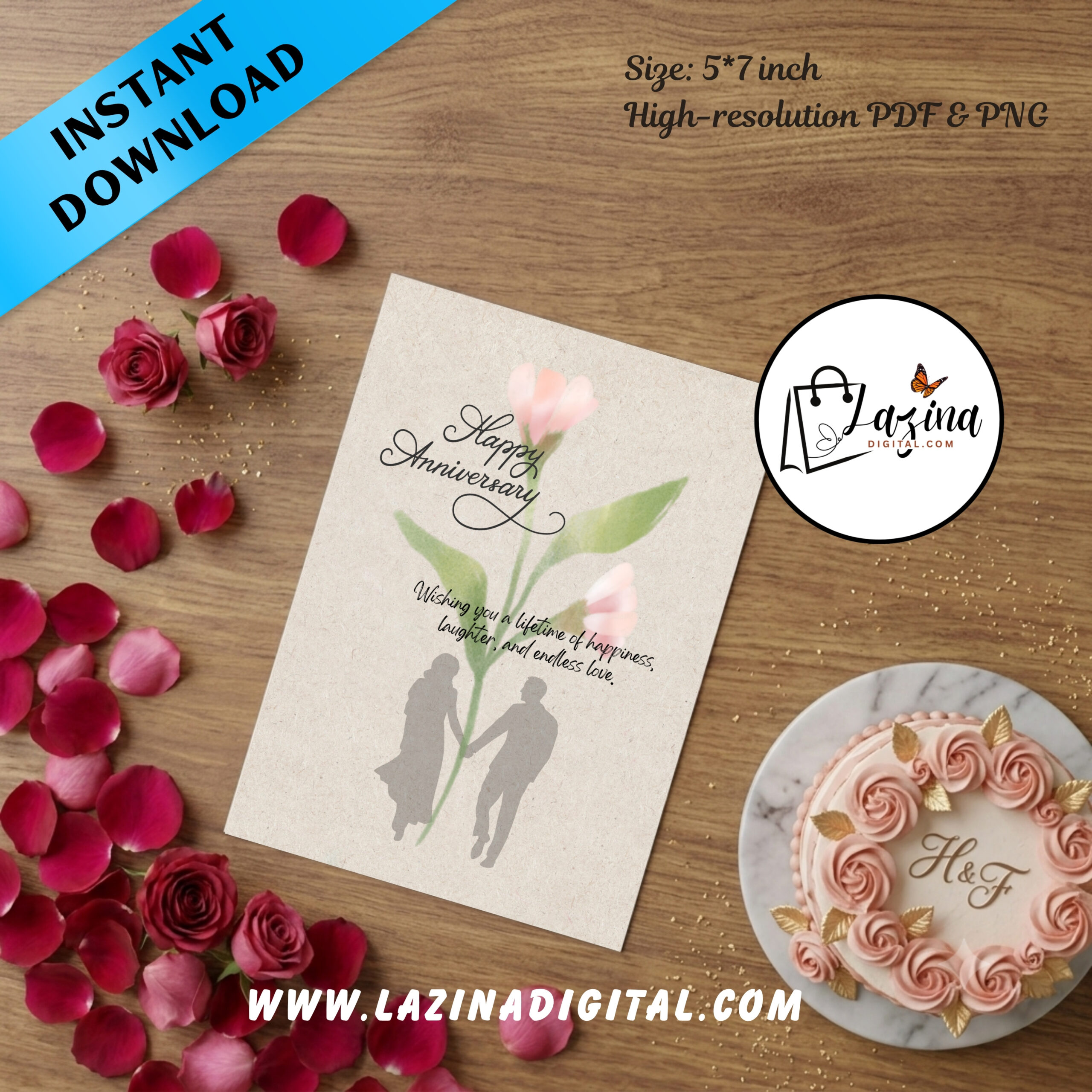 anniversary card, happy anniversary card, printable anniversary, anniversary greeting, digital anniversary card