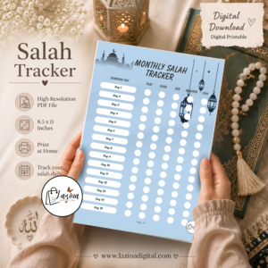Kids Salah Tracker Printable: Islamic Prayer Chart (Digital Download)